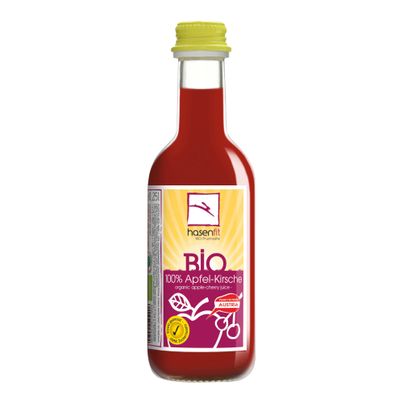 Bio Apfel-Kirsch-Saft MW 250ml - 24er Vorteilspack von Hasenfit
