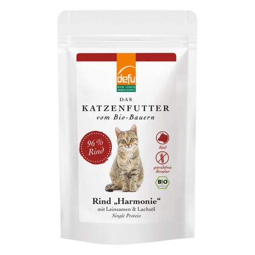 Bio Katzenfutter Rind Harmonie 85g - 14er Vorteilspack von Defu