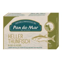 Bio Thunfisch hell in Olivenöl 120g - 10er Vorteilspack von Pan Do Mar