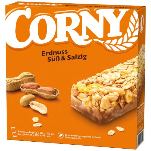 Corny Müsliriegel Erdnuss Süß und Salzig 6er 150g