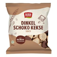 Bio Dinkel-Schokokekse Snack 80g - 10er Vorteilspack von Rosengarten