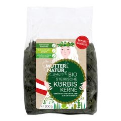 Bio Kürbiskerne geröstet gesalzen 200g - 8er Vorteilspack von Mutter Natur