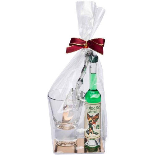 Absinth Set Grüne Fee 0,04 + Absinthlöffel & -glas - 1 Stück
