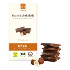 Bio Dattel Schokolade Nougat 85g - 10er Vorteilspack von Makri