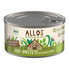 Bio Hof-Pastete m. Grünem Pfeffer 125g - 12er Vorteilspack von Allos