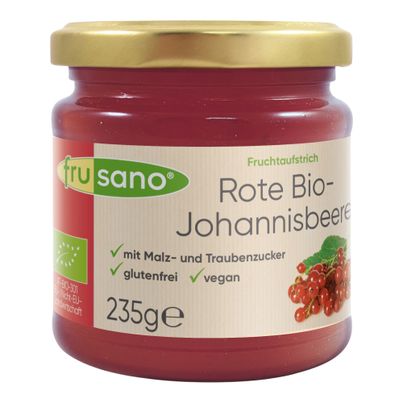 Bio Fruchtaufstrich Johannisbeere 235g - 6er Vorteilspack von Frusano