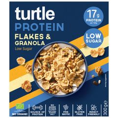 Organic Protein Flakes, low sugar, 300g – 8-pack value pack from Turtle Naturprodukte