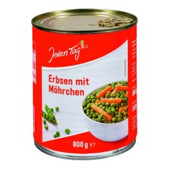 Erbsen mit Karotten 800g von Jeden Tag