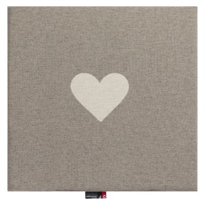Seat cushion Heart Color Smoky Grey 40x40cm by David Fussenegger