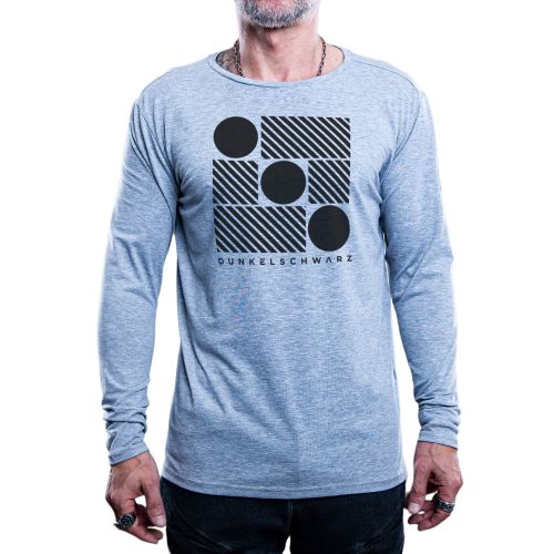 Dunkelschwarz long-sleeved shirt DS-2 GEoMETRIC gray