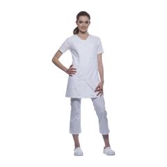 Damen Kasack ohne Arme Sara weiß 48 von Karlowsky Passion