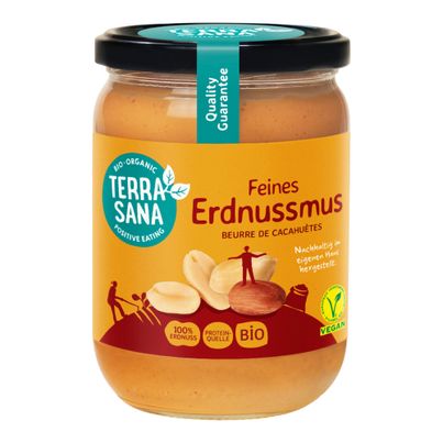 Bio Erdnussmus fein 500g - 6er Vorteilspack von Terrasana