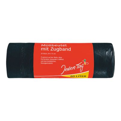 Müllbeutel Zugband 60l 25Stück von Jeden Tag