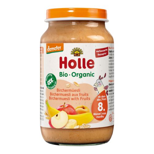 Organic baby jars of Bircher muesli - from 8 months - 220g - value pack of 6 from Holle