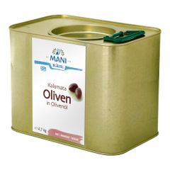Bio Oliven Kalamata mit Kern in Öl 4700g von Mani Bläuel