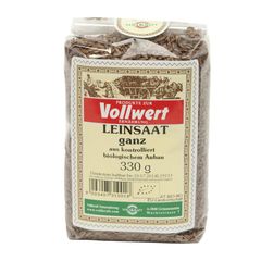 Bio Leinsaat braun ganz 330g von Vollkraft