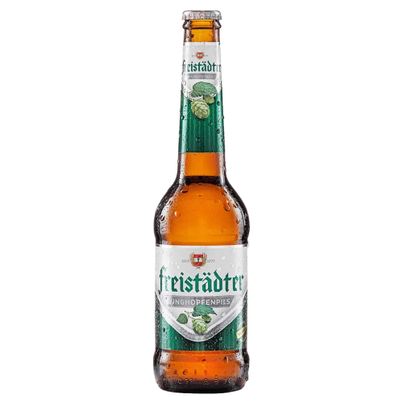 Junghopfenpils Bier 330ml - untergärig - dezenter Alkoholgehalt - frischer Heublumenduft - feinporiger Schaum von Freistädter Bier