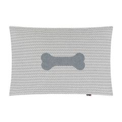 Hundebett ohne Füllung Knochen 60 x 90 cm - Grau - GRS zertifiziert - von David Fussenegger