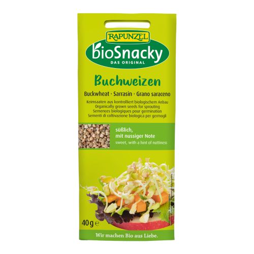 Organic bioSnacky buckwheat peeled 40g - value pack of 12 from bioSnacky - Rapunzel