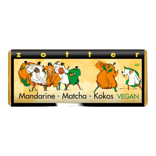 Organic chocolate Mandarine Matcha coconut 70g - 10 pieces benefit pack from Zotter