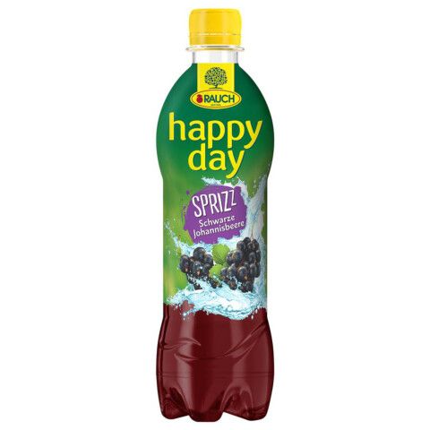 Blackcurrant sprayed 500ml from Happy Day - value pack of 12