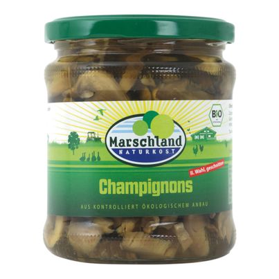 Bio Champignons 2. Wahl geschnit. 370ml - 6er Vorteilspack von Marschland