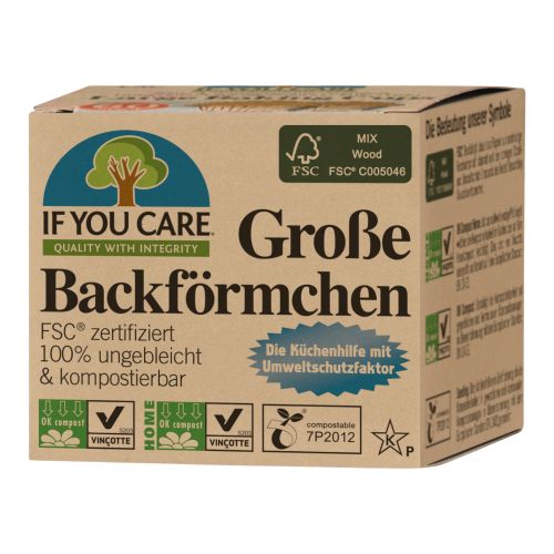 Bio Große Backförmchen 60Stück - 24er Vorteilspack von If You Care