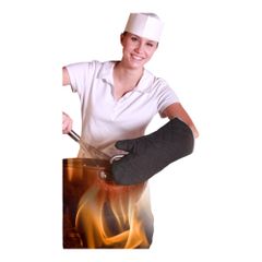 Grill glove Flam black 32cm from Hygostar