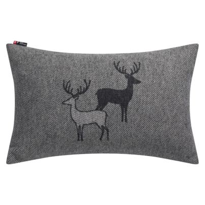 Cushion Cover Herd of Deer Color Anthracite Grey 40x60cm by David Fussenegger
