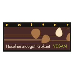 Organic chocolate hazelnut nougat crocant 70g - 10 pieces benefit pack from Zotter