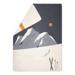 Kuscheldecke skis & spuren Farbe Grau 200x150cm von David Fussenegger