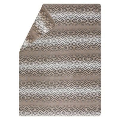 Fluffy Soft Blanket lozenge shapes gradient Color Smoky Grey 150x200cm by David Fussenegger