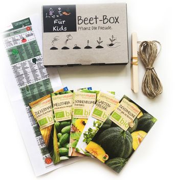 Bio Beet Box - Für Kids - Saatgut Set inklusive Pflanzkalender und Zubehör