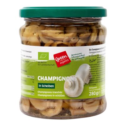 Bio Champignons in Scheiben 280g - 6er Vorteilspack von Green Organics