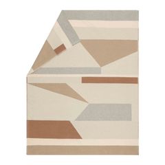 Leichte Kuscheldecke Urban Shapes 140 x 200 cm - Natur - GRS zertifiziert - von David Fussenegger