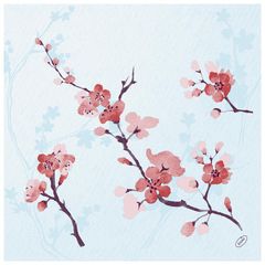 Servietten Sp.Cherry 4lg.40x40 50 Stk. von Duni