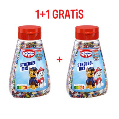 Dr. Oetker Paw Patrol Streusel Mix 110g 1+1 Gratis Vorteilspackung