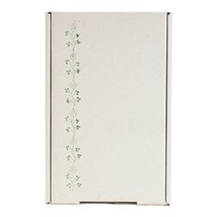 Graspapier Geschenkkarton zum Selberbefüllen - handbedruckt mit grüner Bordüre - 1 Stück