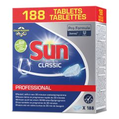 Sun Professional Classic Spülmaschinentabs 188 Stück - Umweltfreundlicher als vergleichbare Tabs - Lösen angetrocknete Essensreste - Fett und Stärke restlos von Diversey