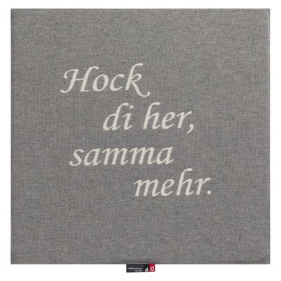 Sitzkissen Hock di her Farbe Grau 40x40cm von David Fussenegger