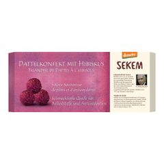 Bio Dattelkonfekt Hibiskus 120g - 8er Vorteilspack von Sekem