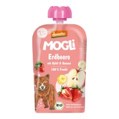 Bio Quetschi Erdbeere 100g - 10er Vorteilspack von Mogli