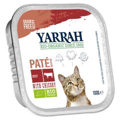Bio Yarrah Katzenfutter Rind mit Zichorie 100g - 16er Vorteilspack - Tierfutter von Yarrah
