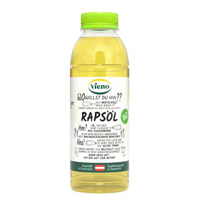 Bio Rapsöl - No Plastic 500ml von Vieno