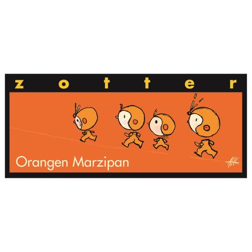 Organic chocolate orange marzipan 70g - 10 pieces benefit pack from Zotter