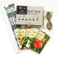 Bio Beet Box - Für Teilzeit Italiener - Saatgut Set inklusive Pflanzkalender und Zubehör - Geschenkidee für Hobbygärtner
