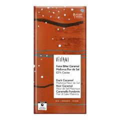 Bio Feine Bitter Caramel Mallorca Flor de Sal 62 Prozent Cacao 80g von Vivani