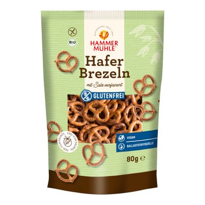 Bio Haferbrezeln mit Salz 80g - 9er Vorteilspack von Hammermühle