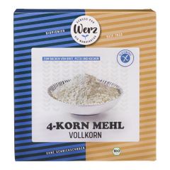 Bio 4-Korn Vollkorn Mehl 500g - 8er Vorteilspack von Werz