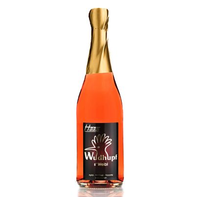 Wudhupf s'Weibl 750ml - Leichter und spritziger Apfel Himbeer Frizzante - eine tolle Alternative zu Wein Frizzante